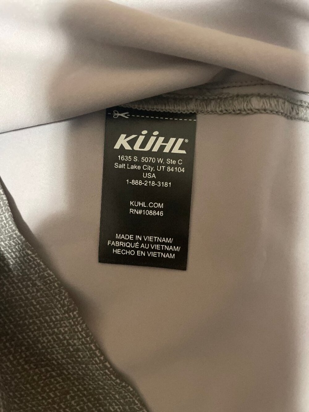 Kuhl Persuadr 7428 Gray Short Sleeve Performance Outdoor Hiking Shirt Men's Sz L - Picture 5 of 7